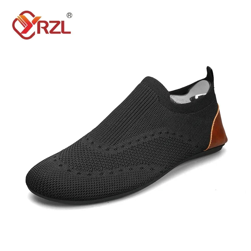 YRZL Loafers Men Soft Driving Moccasins High Quality Flats Male Walking Shoes Breathable Mesh Casual Loafers Slip on Mens Shoes - Sun Studio