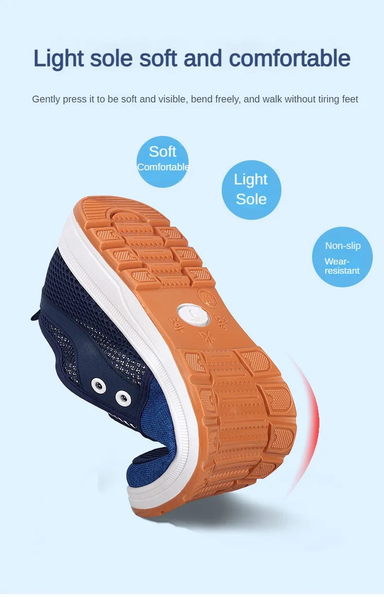 Men's  summer breathable mesh shoes, Oxford outsole, durable and non slip walking shoes, casual men's board shoes, work sandals - Sun Studio