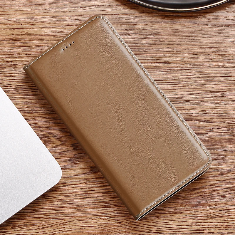 Magnetic Genuine Leather Skin Flip Wallet Book Phone Case Cover On For Infinix Hot Note 30 40 50 50i 60 Pro Plus 4G 5G Note60 - Sun Studio