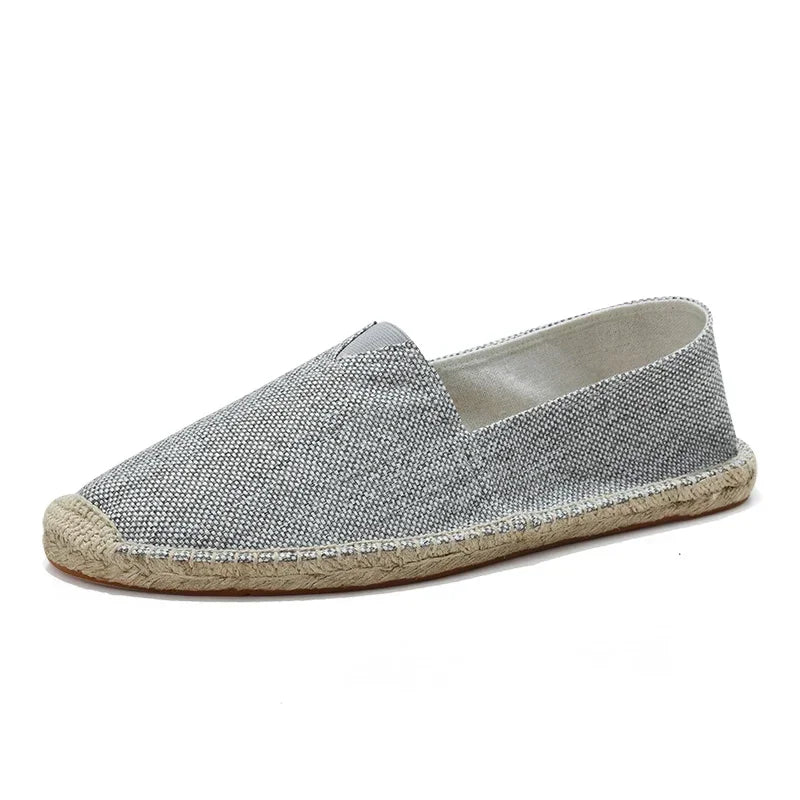Damen Näh Leinen Schuhe Slipper Freizeit Schuhe Mann Espadrilles Hanf Canvas Flachschuhe Übergröße Fischer Fahrerschuhe