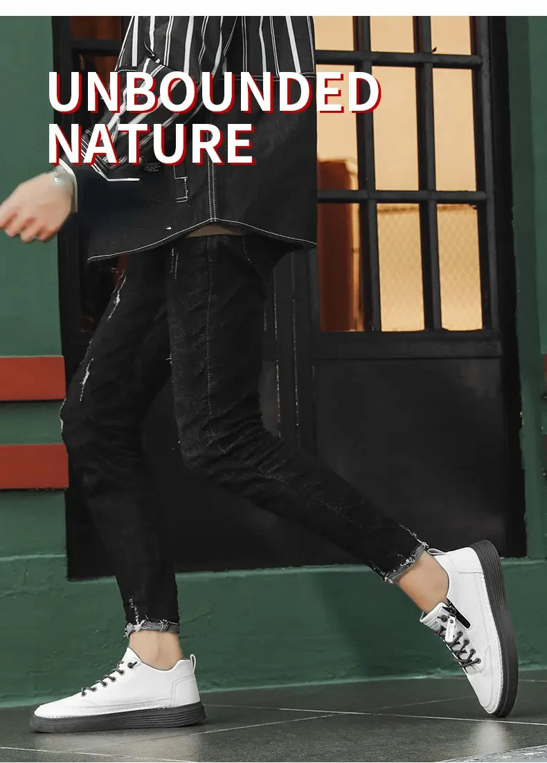 Sports Shoes Men's High-top Casual Shoes Platform Footboard Shoes Spring and Autumn Comfortable Fabrics Luxury Designer Shoes - Sun Studio