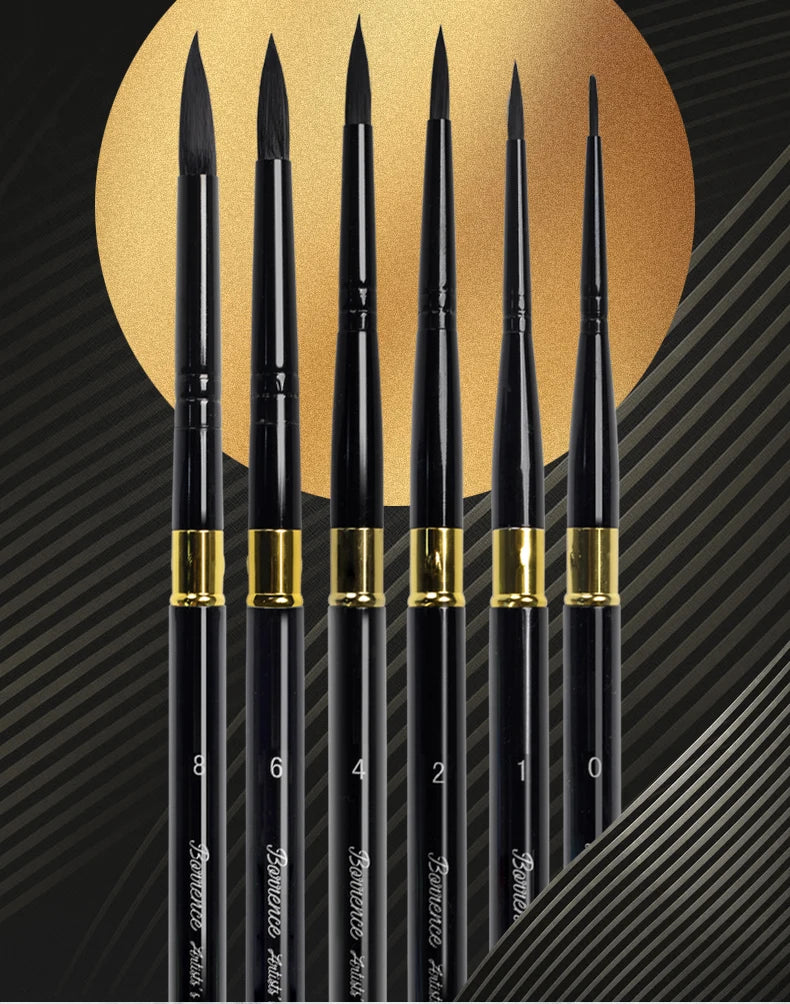 Artist Hand-Painting Drawing Brushes Gouache Watercolor Brush Pen for Water Color Painting Drawing Office School Art Supplies - Sun Studio