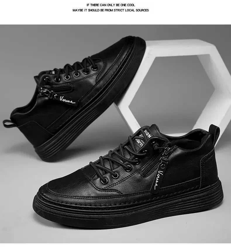 Sportschuhe Herren Hochschnitt Freizeit Schuhe Plattform Fußbrett Schuhe Frühling und Herbst Bequeme Stoffe Luxus Designer Schuhe