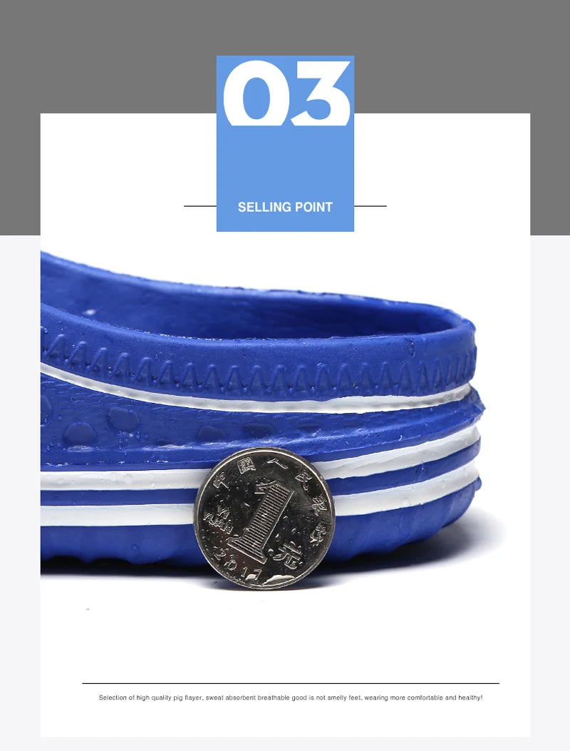 YRZL Summer Men Sandals Light EVA Men's Casual Shoes Hole Shoes Clogs Lovers Home Garden Outdoor Male Beach Flat Slippers - Sun Studio