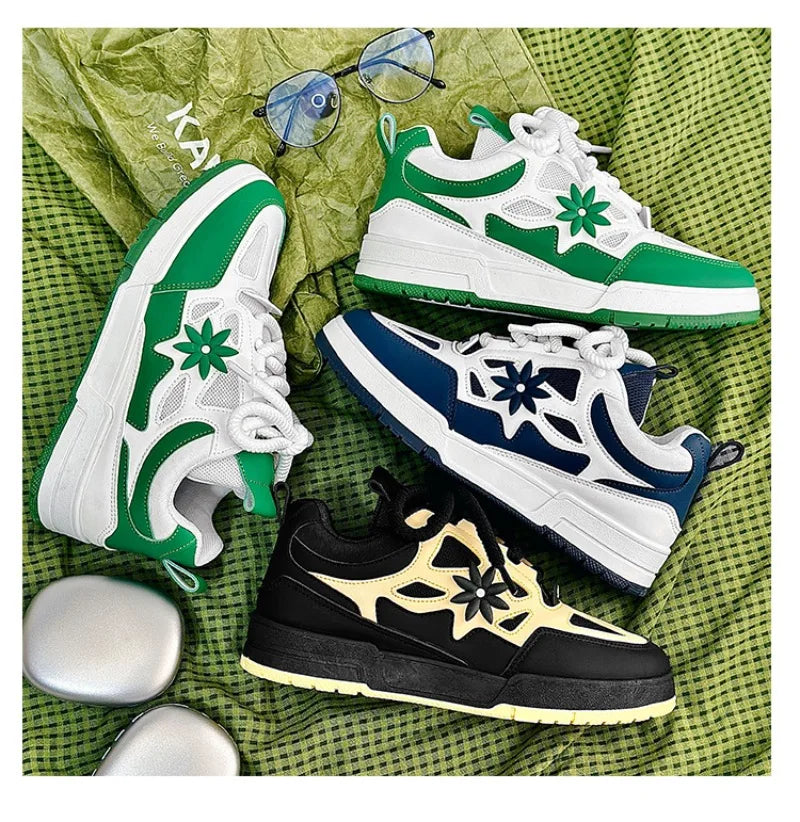 Men's Sneakers Luxury Leather Casual Shoes 2025 Fashion Skateboard Shoes for Men Daily Training Shoes Tenis Masculino - Sun Studio
