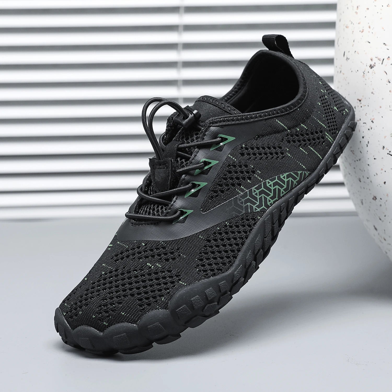 Wide Toe Zero Barefoot Shoes Mens Minimalist Water Shoes Breathable for Walking Rock Climbing Wrestling Trail Running Sneakers - Sun Studio