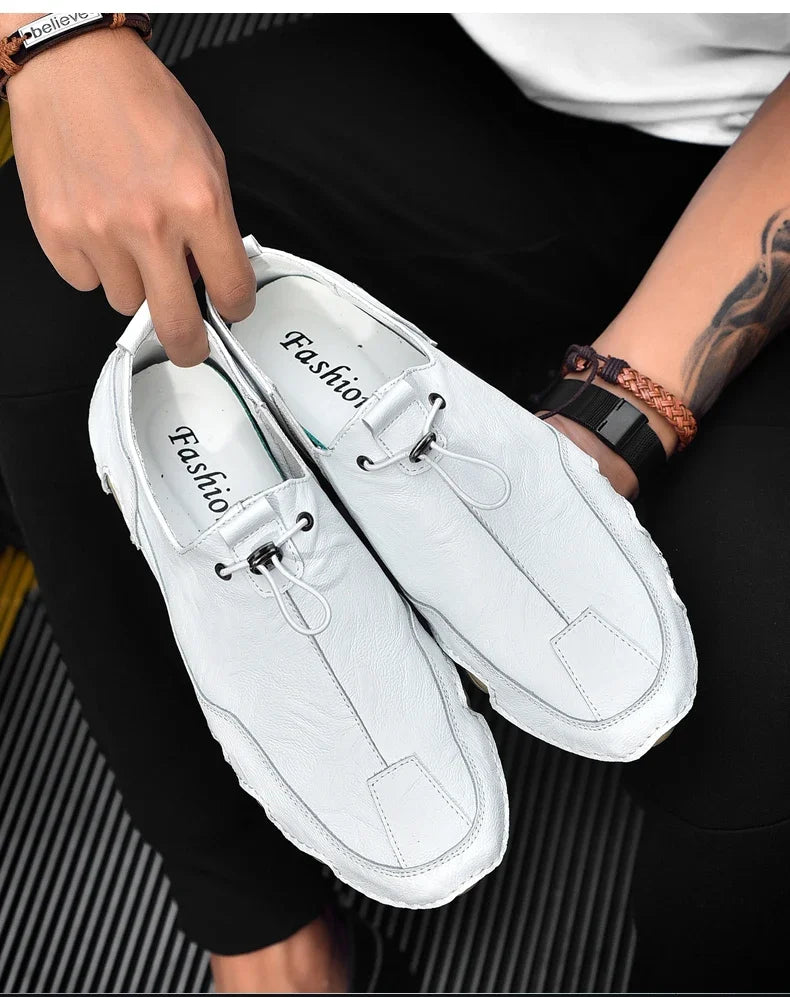 Size 38-47 Men Sneakers Leisure Comfortable Walking Genuine Leather Shoes Sports Outdoor Footwear Loafers Male Trainers 2021 - Sun Studio