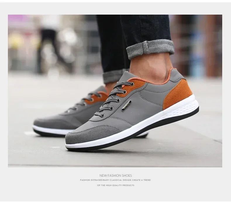 Leather Men Shoes Sneakers Trend Casual Shoe Comfortable Breathable Leisure Male Sneakers Non-slip Footwear Men Sports Shoes - Sun Studio