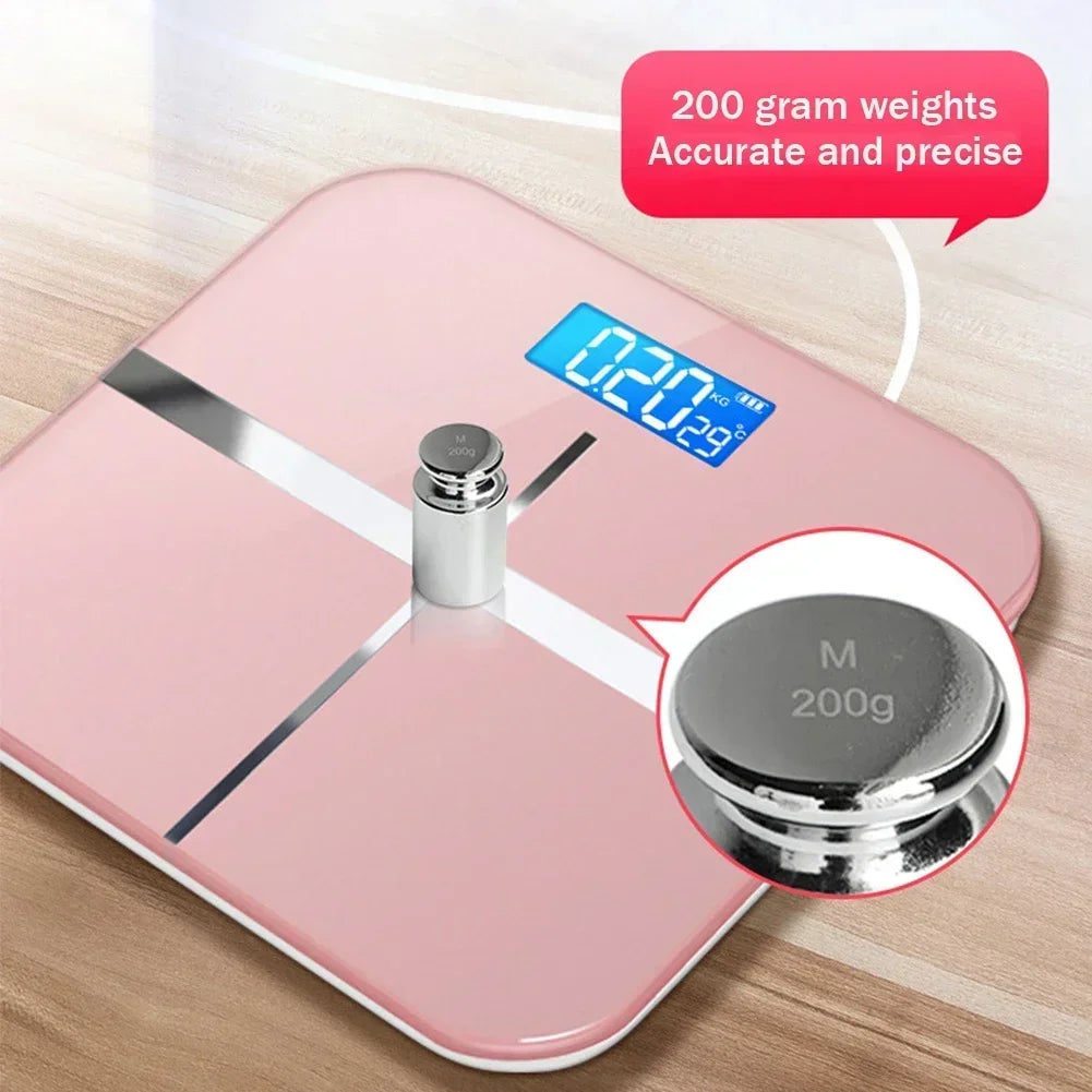 Weight Loss Weighing Device LED Display Smart Body Weight Scale USB Charging Precision Electronic Scale for Home Office Adult - Sun Studio