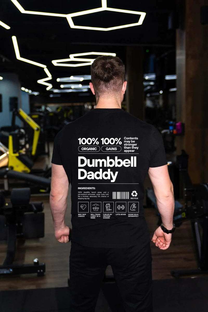Gym 2025 T-shirt, Men's and Women's Gym Training T-shirt, Dumbbell T-shirt, Cool Gym T-shirt, Cotton Comfortable Fashion Top - Sun Studio