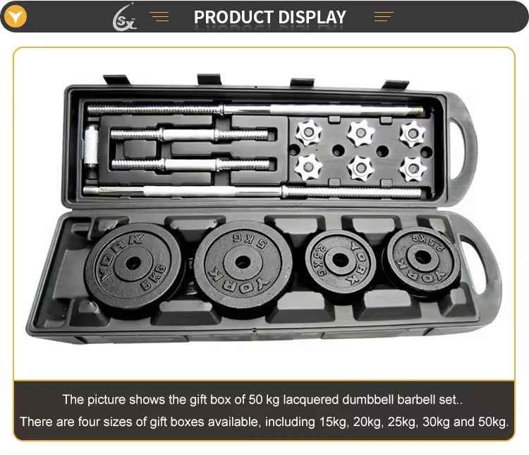 10kg 15kg 20kg 30kg Gym Home Weightlifting Dumbbells with Box Painted Black Painted Cast Iron Dumbbells Barbell Set. - Sun Studio