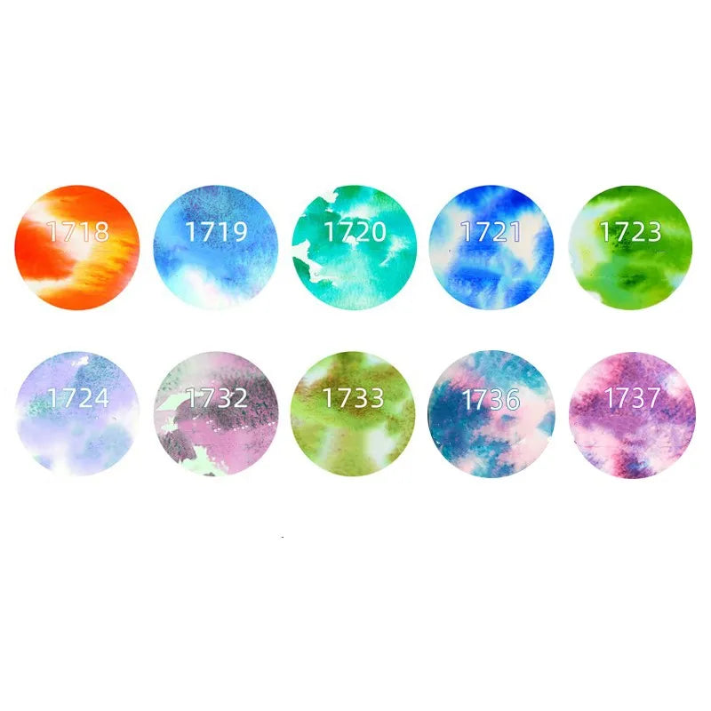 10/12 Color Layered Color 2/3mL Wet Separate Watercolor Pigment Artist Level Art Transparent Painting/Chinese Painting Creation - Sun Studio