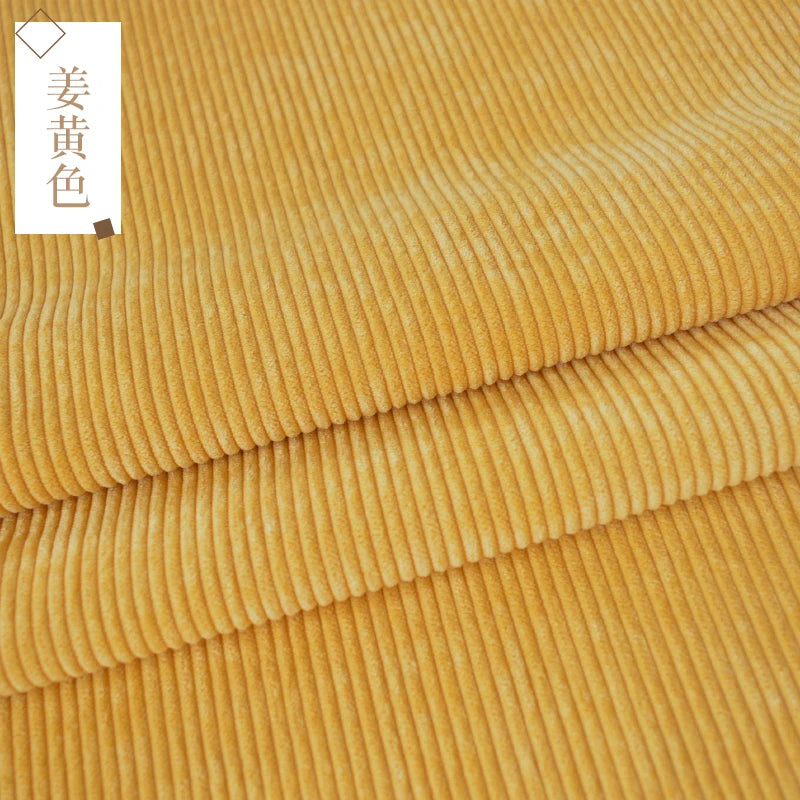 Retro Style Bag Corduroy Fabric Plain Per Meter for Pants Skirts Coats Sewing Soft Children Cloth Breathable Black Pink Wearable - Sun Studio