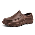 Fashion Leather Men's Casual Shoes Non-slip EVA Chef shoes Men Waterproof Loafers Comfort Soft soled Men Driving shoes Plus Size - Sun Studio