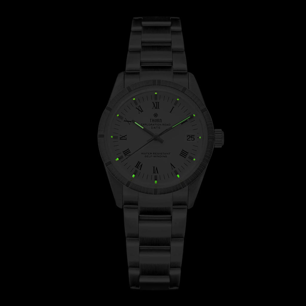 THORN T004 34mm Retro Männer Uhr Automatisches Uhrwerk Uhr Hemisphäre Saphir Leuchtend 10Bar Wasserdichte Uhren