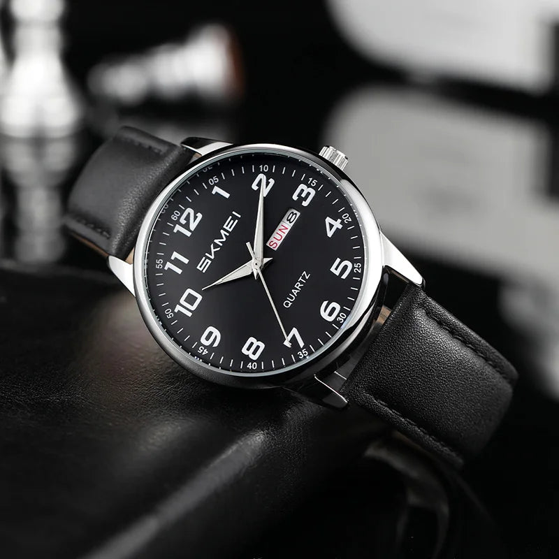 SKMEI Simple Movement Quartz Watches For Men Women Students Date Week Wristwatches Fashion Design Waterproof Watch Reloj Hombre - Sun Studio