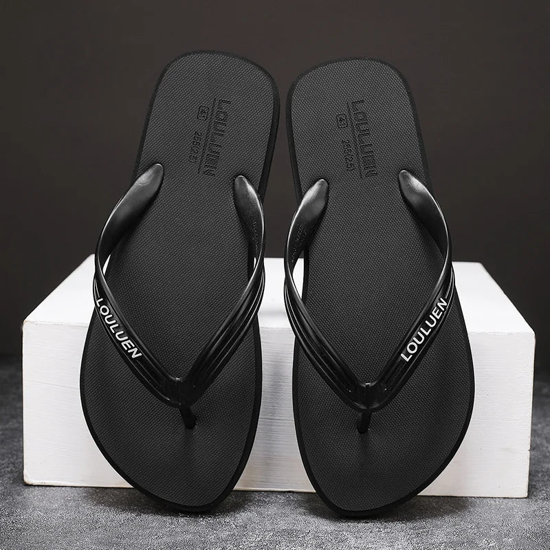 New men's flip flops with soft sole, comfortable, open toe flip flops for indoor and outdoor walks, summer beach flip flops for - Sun Studio