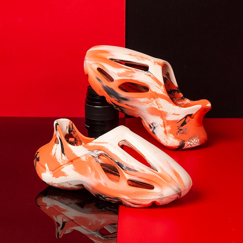 Summer Men Women Slippers Camouflage Platform Outdoor Clogs Shoe Beach Sandals Male Soft EVA Indoor Home Slides Lover Flip Flops - Sun Studio
