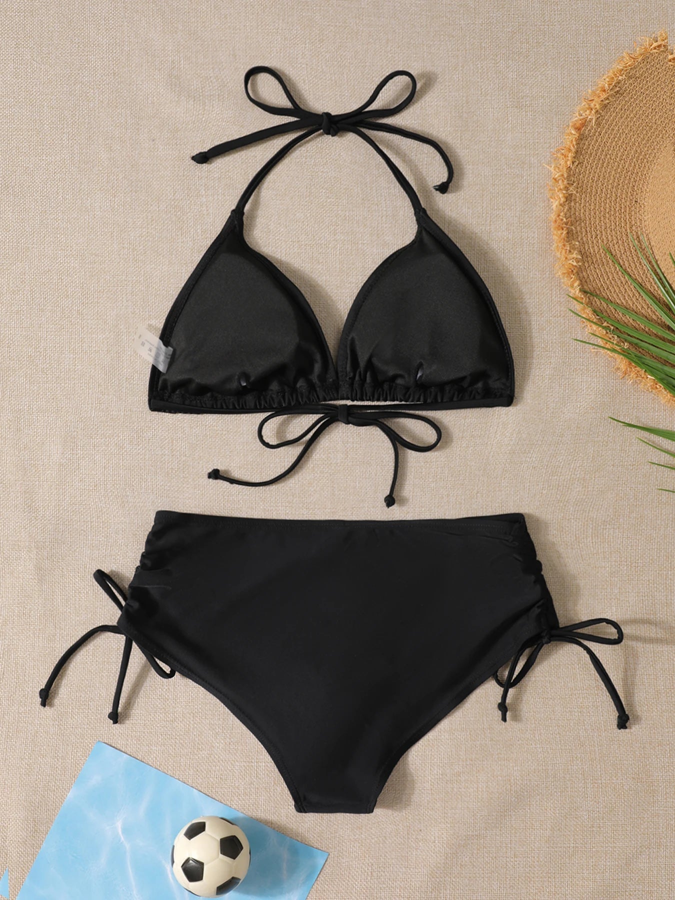 Summer Sexy Black Two-piece Triangle Bikini Swimsuit Women's Beachwear Fashion Summer Bikini - Sun Studio
