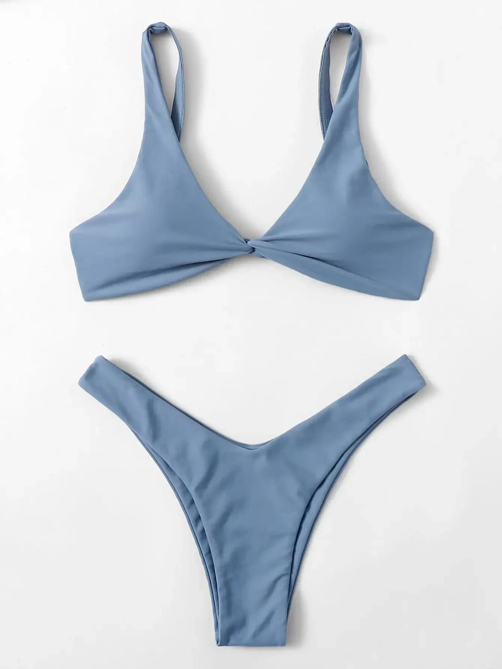 Tie-Detail Sexy Bikini Set Padded Push-Up Bra High-Leg Bandage Brazilian Swimsuit for Women Women's Swimwear Bikini - Sun Studio