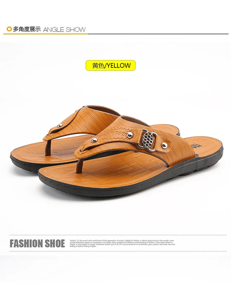 Flip Flops Men Summer Slippers For Men Comfortable Outdoor Beach Shoes Male - Sun Studio