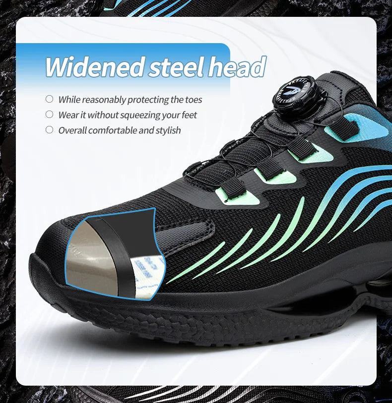 2026 Security Safety Shoes Men Rotating Button Work Sneakers Indestructible Shoes Puncture-Proof-men Sport Shoes Steel Toe Boots - Sun Studio
