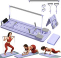 MultiFunctional Pilates Board Abs Abdominal Exercise Board Fitness Resistance Bands Rebound Leg Arm Back Train For Home Office - Sun Studio