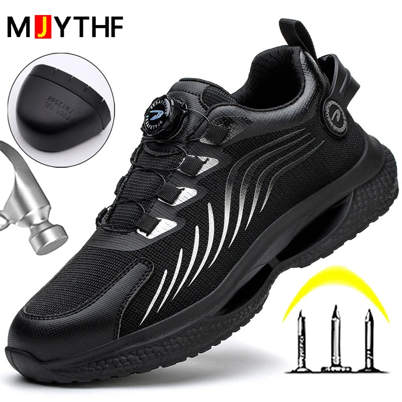 2026 Security Safety Shoes Men Rotating Button Work Sneakers Indestructible Shoes Puncture-Proof-men Sport Shoes Steel Toe Boots - Sun Studio