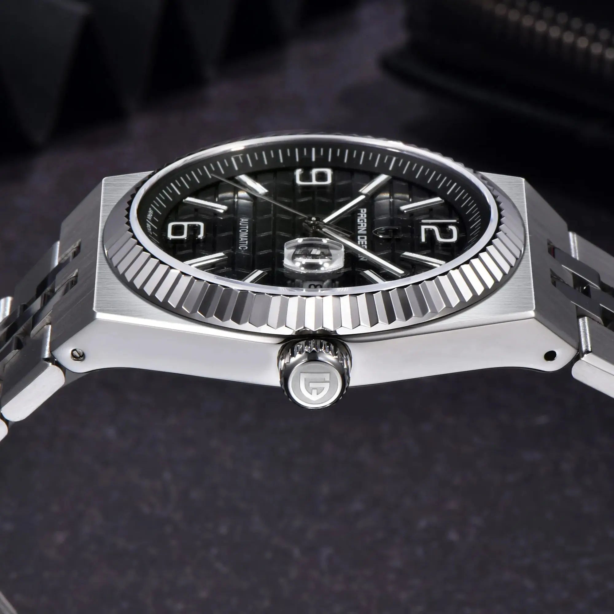 2026 New PAGANI DESIGN 3D Rhombus Dial Luxury Automatic Watch For Men Fashion Business Mechanical Wrist watches Sapphire crystal - Sun Studio