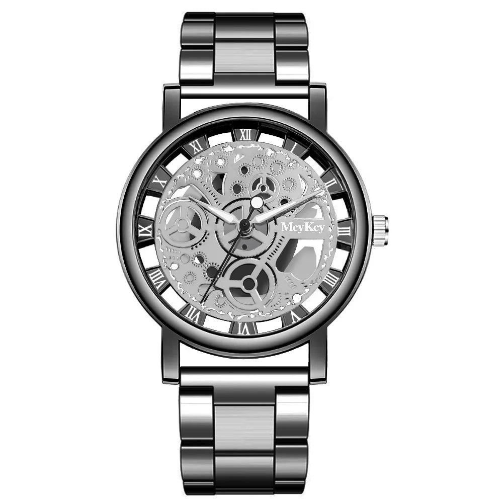 Free Shipping New Fashion Women Hollow Skeleton Faux Mechanical Watch Ladies Metal Mesh Quartz Watches For Gift Relogio Feminino - Sun Studio