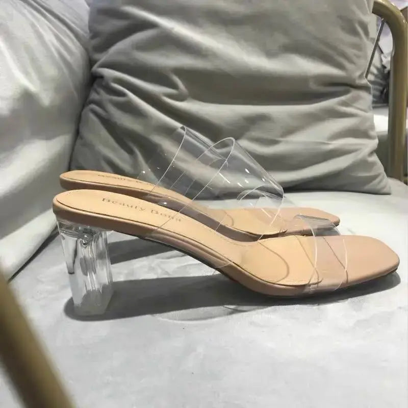 Summer Fashion Luxury Ladies Beach Sandals Clear S Women Casual Slip-On Shoes Comfortable Flat Heel Elegant Style for Women - Sun Studio