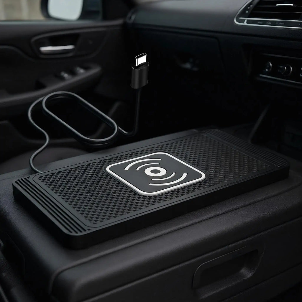 Wireless Phone Charger Wireless Car Charger Pad For Car 39 Inch Cable Automatic Sensing Non-Slip Charging Mat For Phone Vehicle - Sun Studio