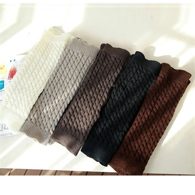 New Women Autumn And Winter Legwarmers Kapron Hemp Flowers Kneepad Leg Warmer Female Girls Pile Heap Socks Sports Safety - Sun Studio