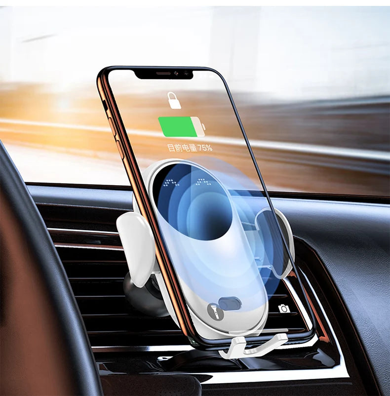 Wireless Charger Car Mount for Air Vent Mount Car Phone Holder Rotating Intelligent Infrared Fast Wireless Charging Charger - Sun Studio