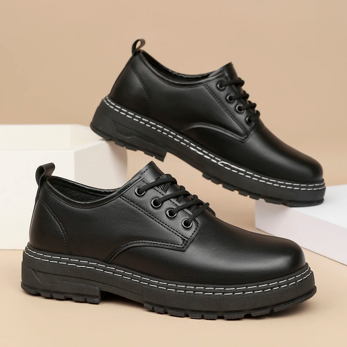 2025 New Men's Leather Shoes - Durable, Comfortable, Breathable & Stylish - Sun Studio