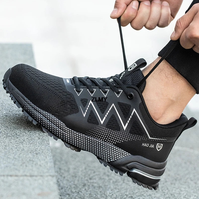 Fashion Safety Shoes Men Steel Toe Sneakers Puncture Proof Breathable Work Safety Boots Man Comfy Work Shoes Male Security Boots - Sun Studio