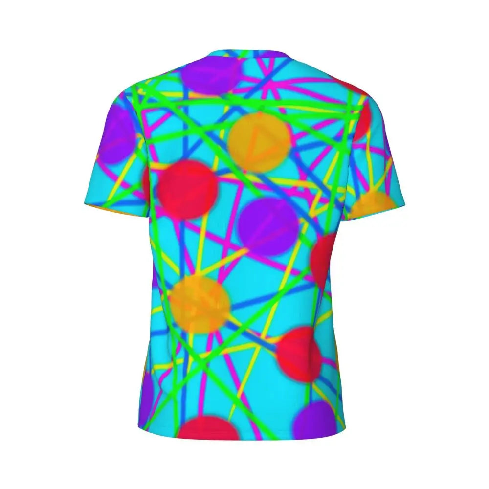 Gym T Shirt For Mens Retro Dots And Stripes T Shirts Fashion Blue Line Design Summer Tees O Neck Basic Graphic Clothes Plus Size - Sun Studio