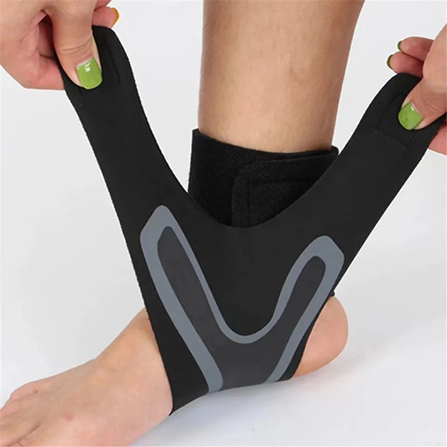 1pair Ankle Brace Support Compression Sleeve Breathable Running Foot Bandage Football Cycling Protective Wrap Sport Socks - Sun Studio