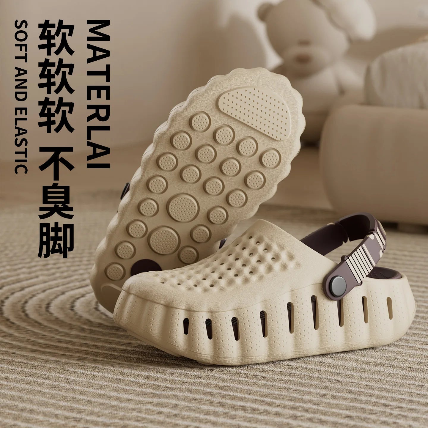 Summer new casual sandals lightweight and stylish sports slippers men's and women's outdoor non slip breathable perforated shoes - Sun Studio