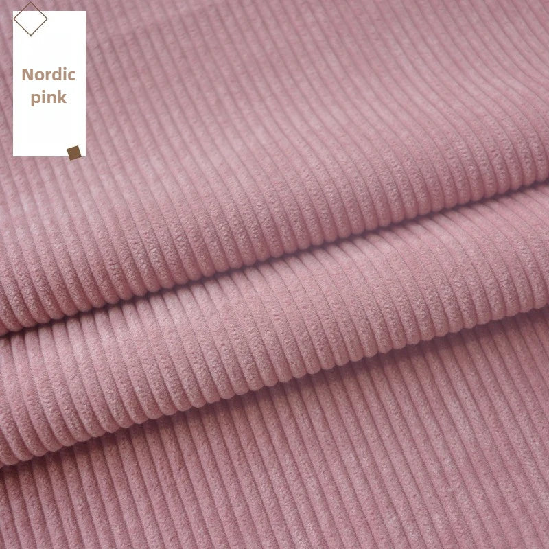 Retro Style Bag Corduroy Fabric Plain Per Meter for Pants Skirts Coats Sewing Soft Children Cloth Breathable Black Pink Wearable - Sun Studio