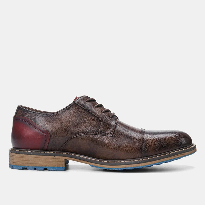 Business Men's Leather Shoes European American Casual Man Leather Shoe Retro Trend Men's Shoes Large Size Leather Shoes for Men - Sun Studio