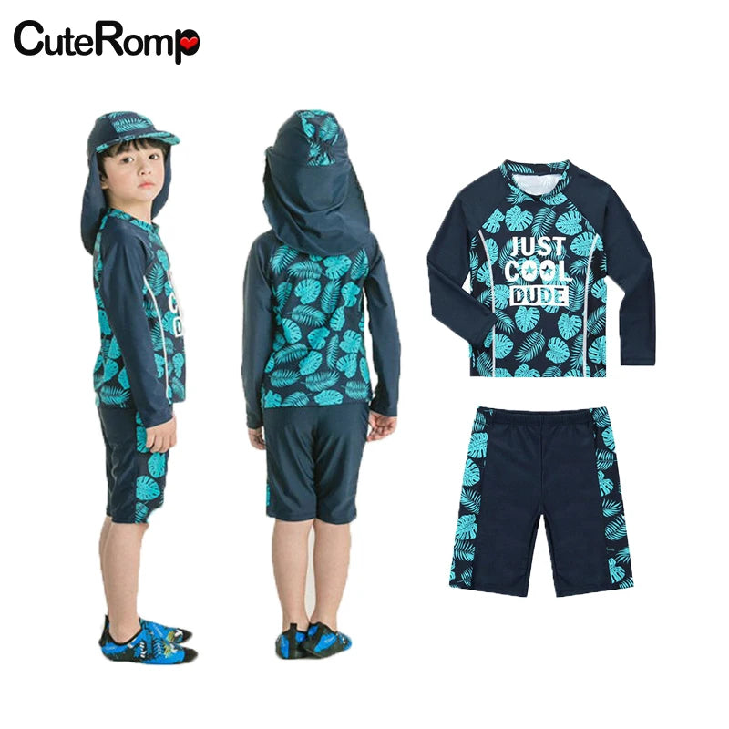 2-10 Years Baby Boy Swimsuit Children's Swimwear for kids Quick Drying Sun Protection Swimwear Clothes set - Sun Studio