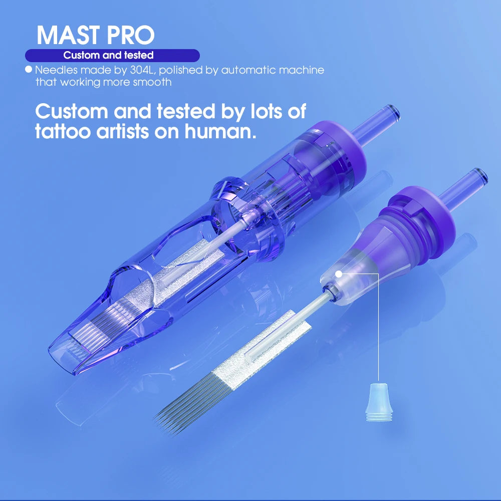 20pcs Mast Pro Tattoo Cartridge Needles RM /M Round Magnum Disposable Permanent Makeup SMP Cartridge Tattoo Needles  Accessories - Sun Studio