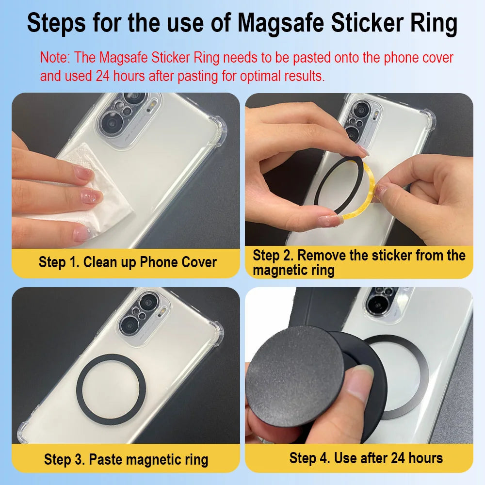 Grippopso Magnetic Folding Mobile Phone Grip Holder Socket Support Tok for IPhone 16 15 14 13  Ring Finger Expanding Stand - Sun Studio