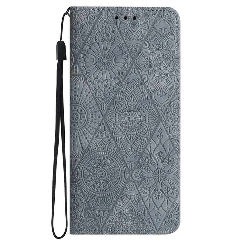 For Xiomi Redmi 9 9A 9T Case Mandala Totem Pattern Leather Flip Magnet Case for Etui Xiaomi Redmi 9 9T 9A 9C NFC 9AT Phone Cover - Sun Studio