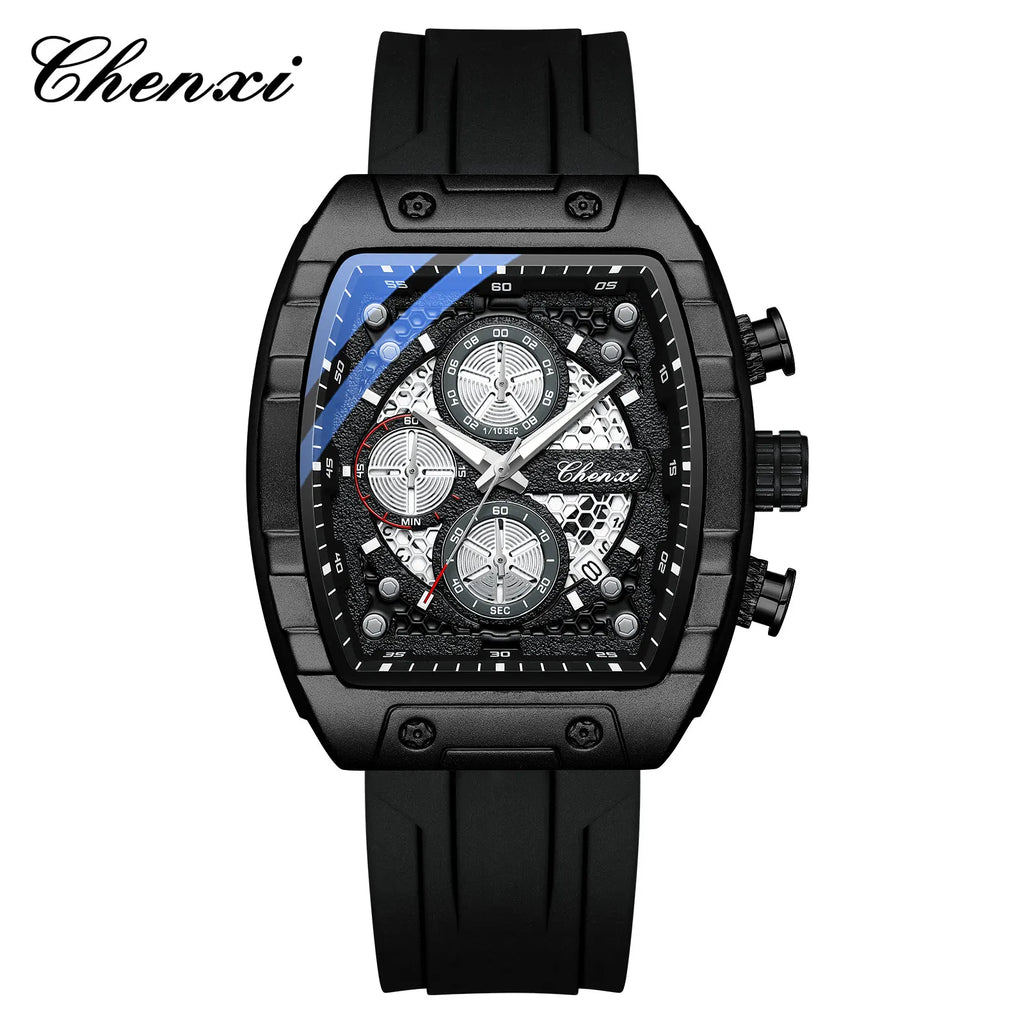 CHENXI 941 Sports Fashion Quartz Watches for Man Multifunction Chronograph Luminous Waterproof Calendar Casual Men's Wristwatch - Sun Studio
