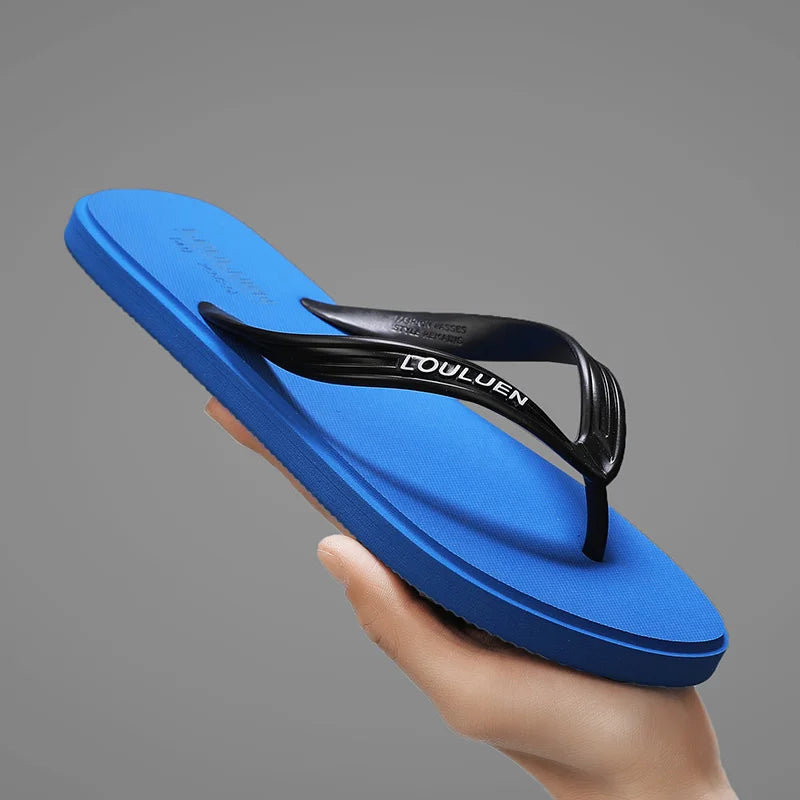 New men's flip flops with soft sole, comfortable, open toe flip flops for indoor and outdoor walks, summer beach flip flops for - Sun Studio