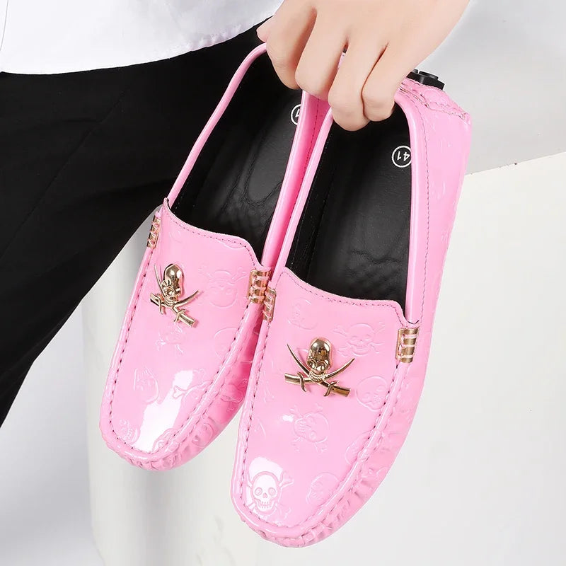 Luxury Style Male Formal Wedding Shoes Slip-on Men Pink Fashionable Casual Moccasins Shoes Big Size 47 48 Adult Party Shoes - Sun Studio