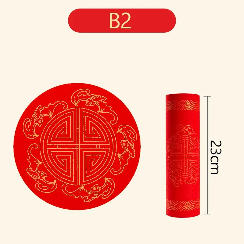 Chinese Spring Festival Scrolls Red Xuan Paper Blank Thicken Chinese Couplets Chunlian Rice Paper New Year Party Door Wedding - Sun Studio