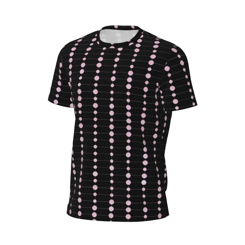 Gym T Shirt For Mens Retro Dots And Stripes T Shirts Fashion Blue Line Design Summer Tees O Neck Basic Graphic Clothes Plus Size